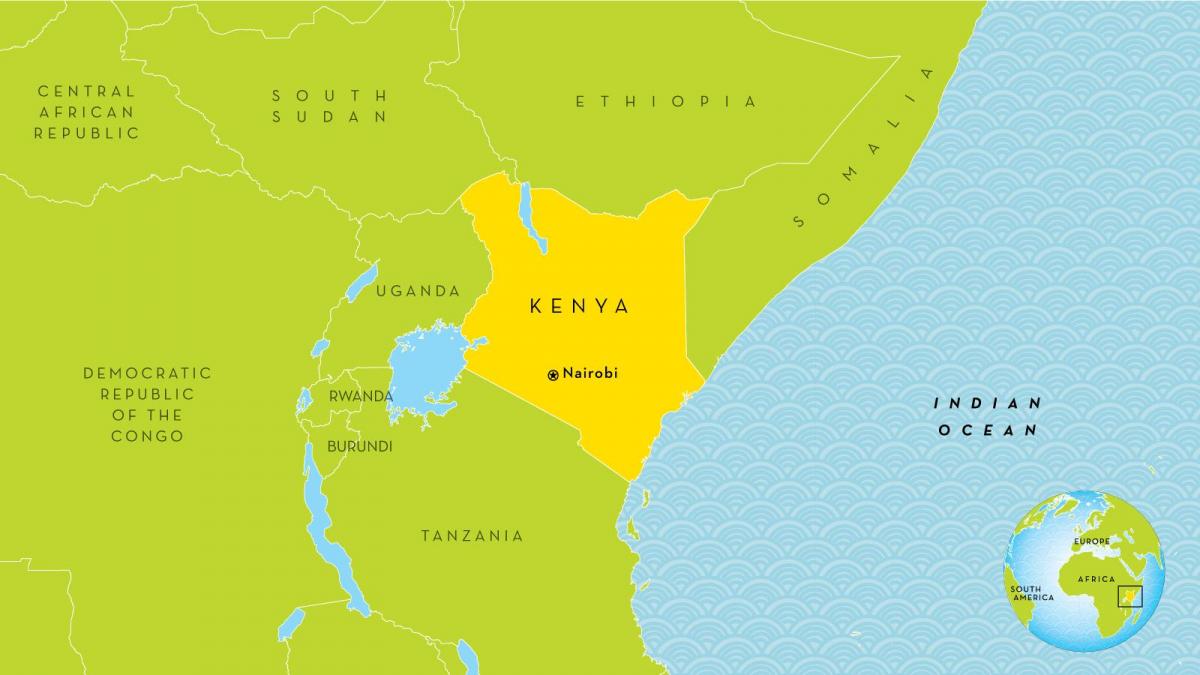 Найроби Кения на карте