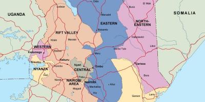 Карта политическая карта Кении