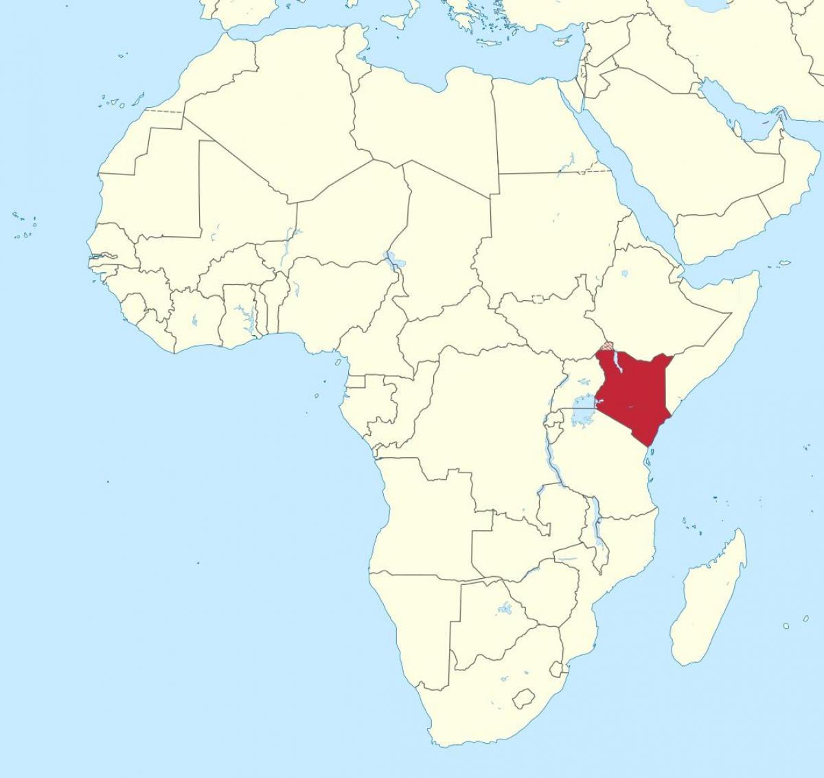 карта Африки, показывая Кении