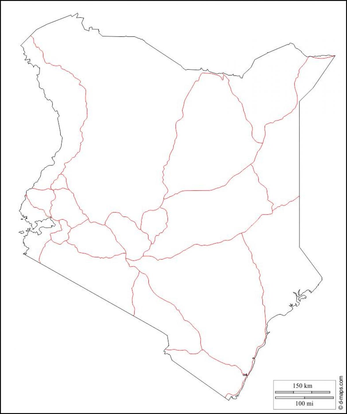 Пустой Кении на карте
