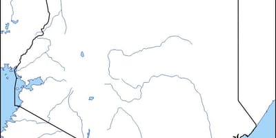 Карта пустая карта Кении