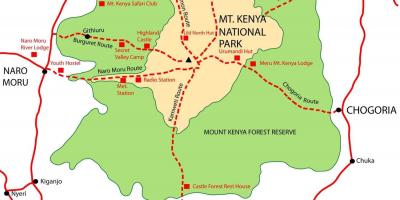 Карта гора Кения