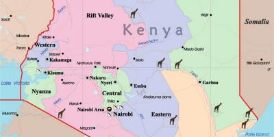 Большая карта Кении